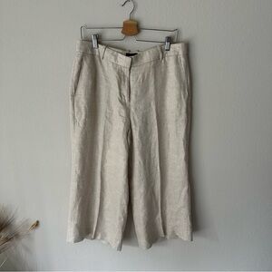 J.Crew Linen Gazebo Cropped Wide Legged Pant size 12